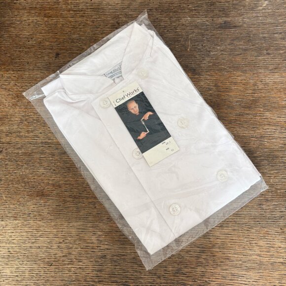 NWT Chef Double Breasted Jacket | Chef Works Long Sleeve White - Picture 1 of 6